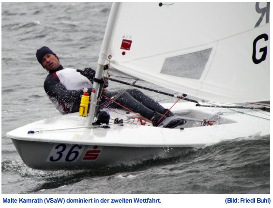 Malte Kamrath dominiert in der zweiten Wettfahrt